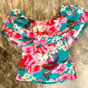 Fun floral girls top